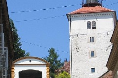 Zagreb, 1. July 2004.  In operation since 1893. Length of track 66 meter, height difference 30,5 meter which makes an inclination at 52%.Until 1934 the funicular was driven by steam engines.